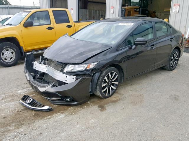 2HGFB2F94EH519756 - 2014 HONDA CIVIC EXL 棕色 照片 2