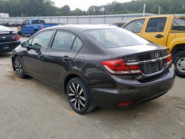 2HGFB2F94EH519756 - 2014 HONDA CIVIC EXL 棕色 照片 3