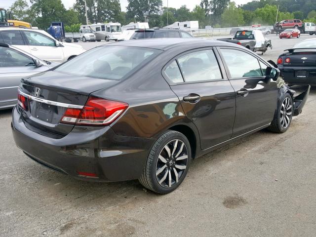 2HGFB2F94EH519756 - 2014 HONDA CIVIC EXL 棕色 照片 4