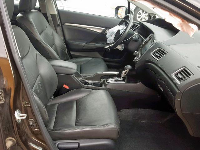2HGFB2F94EH519756 - 2014 HONDA CIVIC EXL 棕色 照片 5