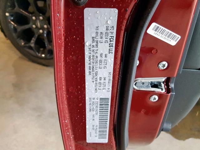 2C3CCABG1KH637941 - 2019 CHRYSLER 300 S RED photo 10