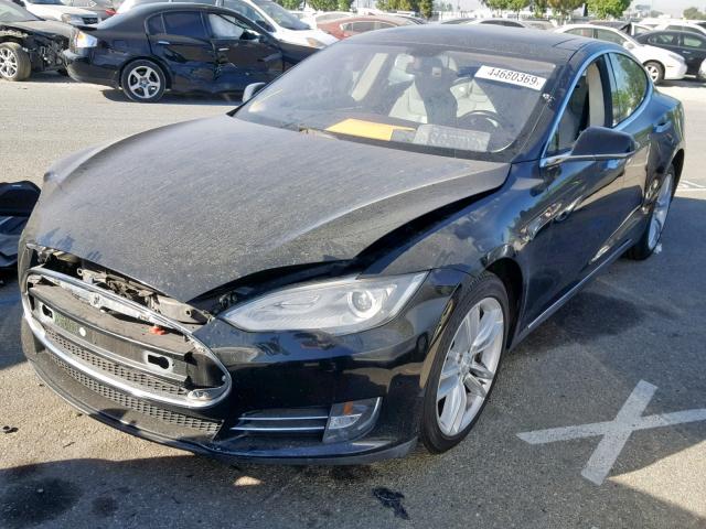 5YJSA1CN3DFP04431 - 2013 TESLA MODEL S 85 BLACK photo 2