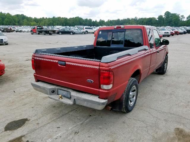 1FTYR14U01TA55463 - 2001 FORD RANGER SUP RED photo 4