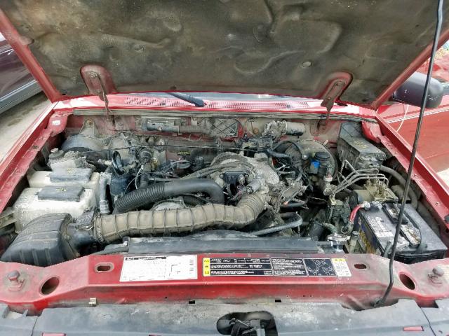 1FTYR14U01TA55463 - 2001 FORD RANGER SUP RED photo 7