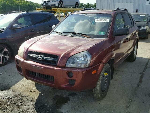 KM8JM12B05U107297 - 2005 HYUNDAI TUCSON GL RED photo 2