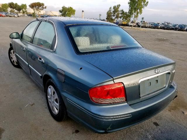 KMHWF25S44A097276 - 2004 HYUNDAI SONATA GL GREEN photo 3