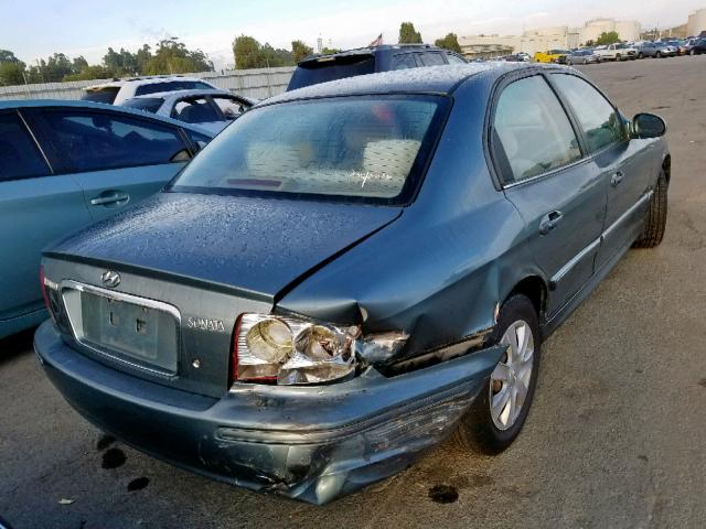 KMHWF25S44A097276 - 2004 HYUNDAI SONATA GL GREEN photo 4