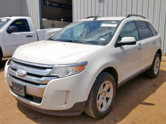 2FMDK3JC8BBB60503 - 2011 FORD EDGE SEL WHITE photo 2