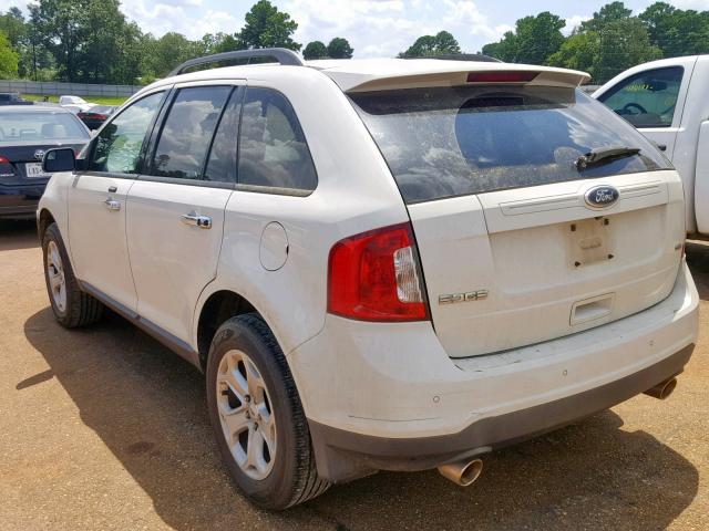 2FMDK3JC8BBB60503 - 2011 FORD EDGE SEL WHITE photo 3