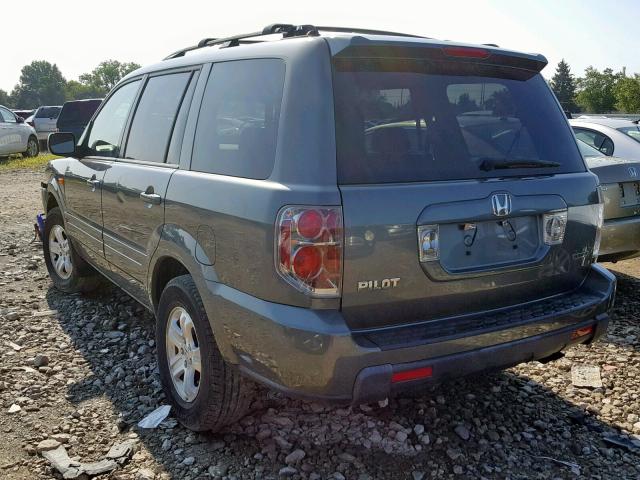 5FNYF18228B032149 - 2008 HONDA PILOT VP GRAY photo 3