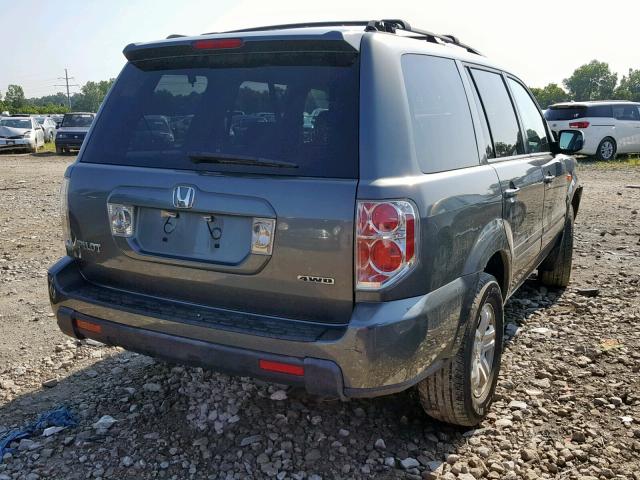 5FNYF18228B032149 - 2008 HONDA PILOT VP GRAY photo 4