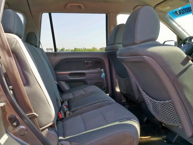 5FNYF18228B032149 - 2008 HONDA PILOT VP GRAY photo 6