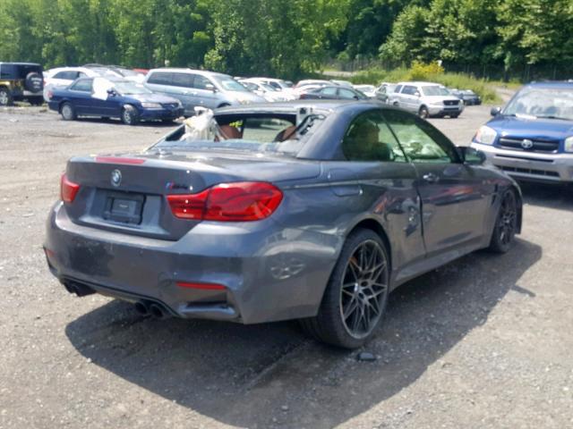 WBS4Z9C55JED22698 - 2018 BMW M4 GRAY photo 4