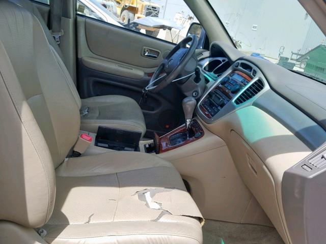 JTEEP21A140050606 - 2004 TOYOTA HIGHLANDER BLUE photo 5