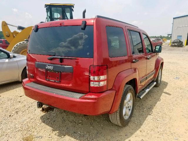 1J8GN28K29W551048 - 2009 JEEP LIBERTY SP RED photo 4