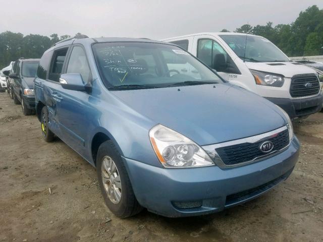 KNDMG4C7XC6473354 - 2012 KIA SEDONA LX BLUE photo 1