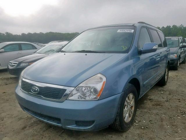 KNDMG4C7XC6473354 - 2012 KIA SEDONA LX BLUE photo 2