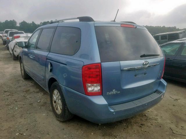 KNDMG4C7XC6473354 - 2012 KIA SEDONA LX BLUE photo 3