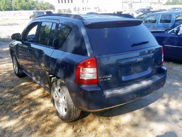 1J8FF47WX7D597549 - 2007 JEEP COMPASS BLUE photo 3