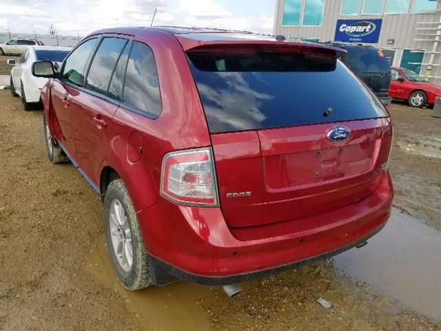 2FMDK48C97BB06274 - 2007 FORD EDGE SEL RED photo 3