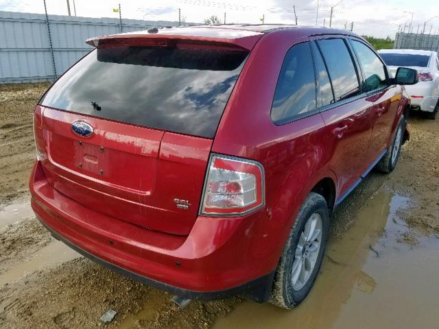 2FMDK48C97BB06274 - 2007 FORD EDGE SEL RED photo 4