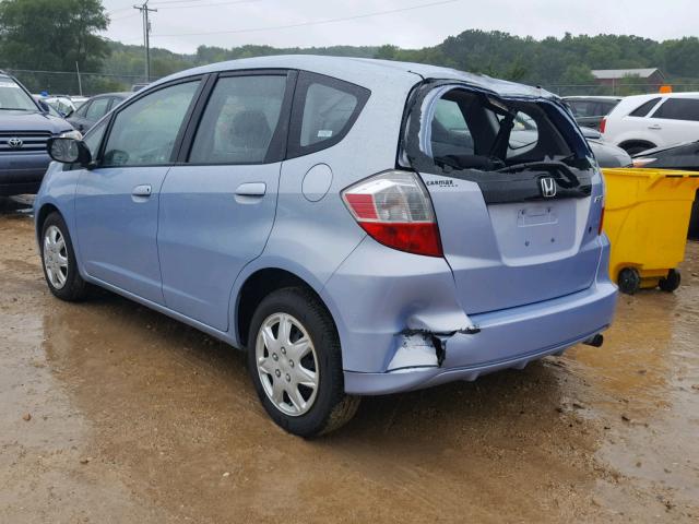 JHMGE88259C001160 - 2009 HONDA FIT BLUE photo 3