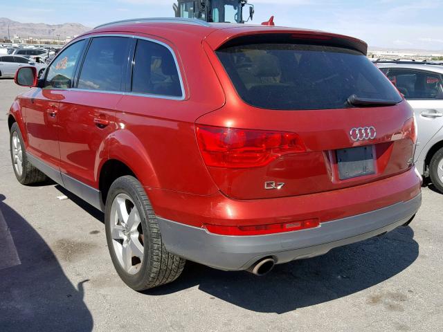 WA1AV74L27D054691 - 2007 AUDI Q7 4.2 QUA RED photo 3