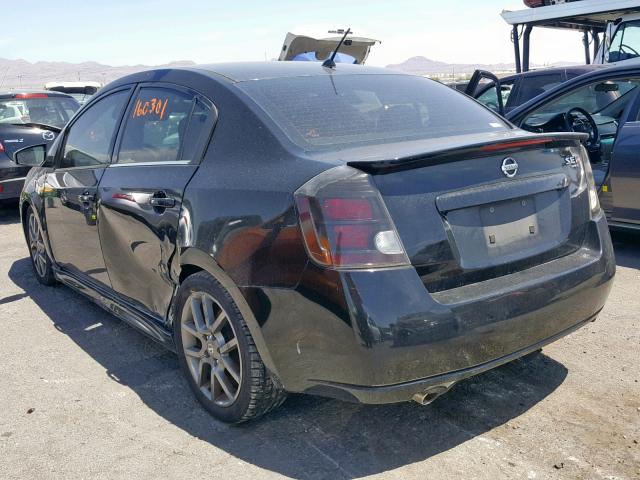 3N1CB6APXAL665159 - 2010 NISSAN SENTRA SE- BLACK photo 3