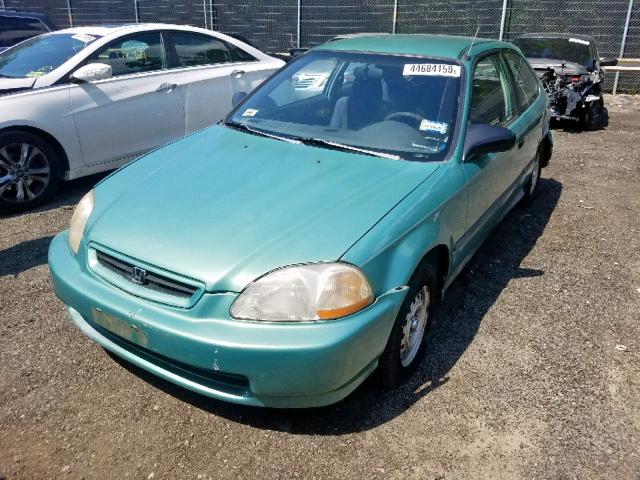 2HGEJ6448TH106037 - 1996 HONDA CIVIC DX GREEN photo 2