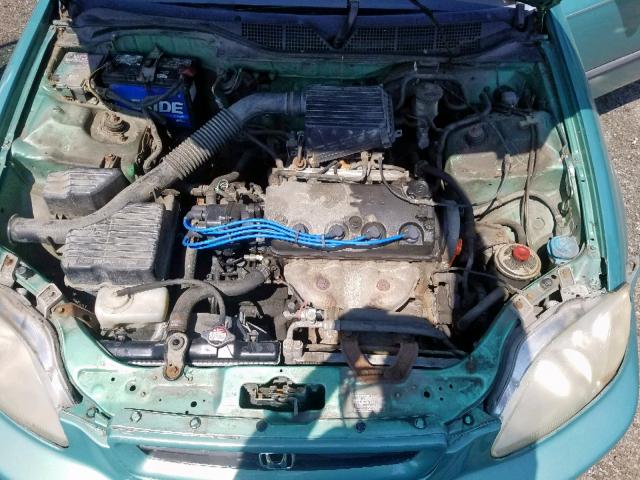 2HGEJ6448TH106037 - 1996 HONDA CIVIC DX GREEN photo 7