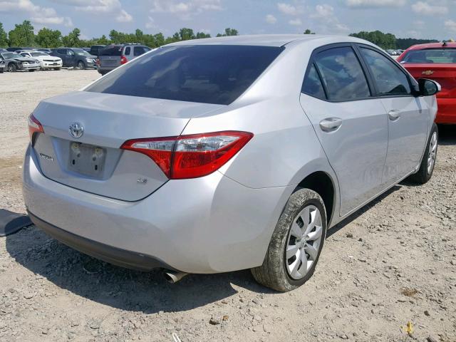 5YFBURHE4GP429269 - 2016 TOYOTA COROLLA L SILVER photo 4