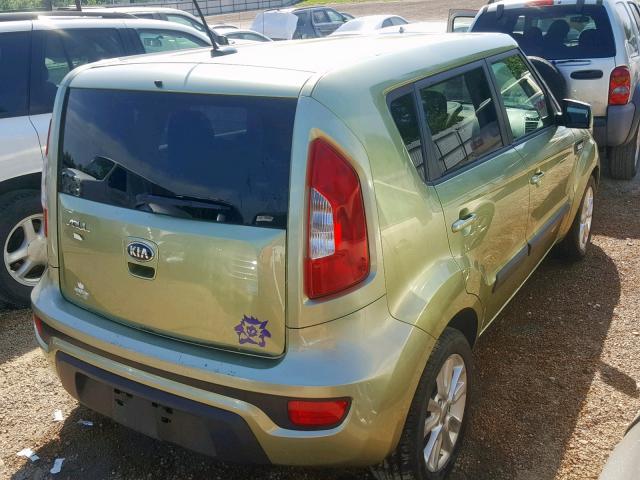 KNDJT2A5XD7560297 - 2013 KIA SOUL GREEN photo 4