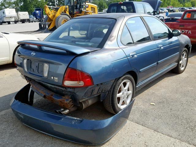 3N1BB51D51L125794 - 2001 NISSAN SENTRA SE BLUE photo 4