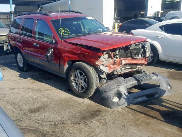 1J4GX48S24C340434 - 2004 JEEP GRAND CHER RED photo 1