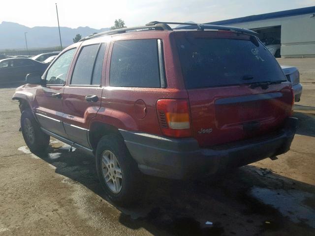 1J4GX48S24C340434 - 2004 JEEP GRAND CHER RED photo 3