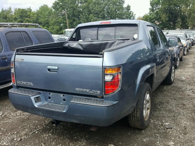 2HJYK16577H535205 - 2007 HONDA RIDGELINE BLUE photo 4