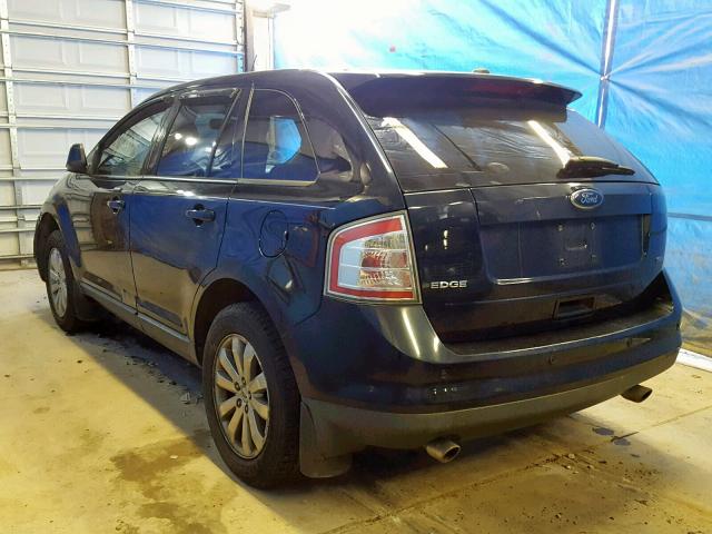 2FMDK3JC9ABA69934 - 2010 FORD EDGE SEL BLUE photo 3