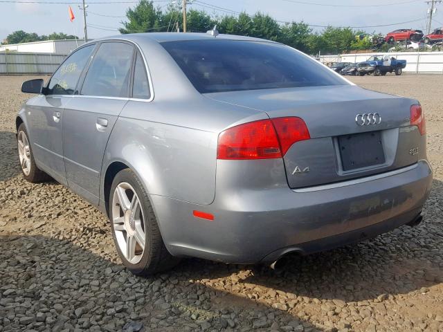 WAUDF78E37A223093 - 2007 AUDI A4 2.0T QU SILVER photo 3