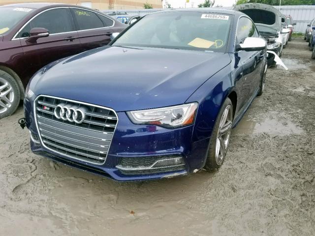 WAUCGBFR6DA065894 - 2013 AUDI S5 BLUE photo 2