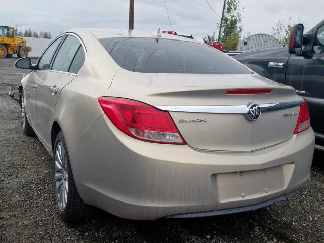 2G4GR5EK3C9181421 - 2012 BUICK REGAL BEIGE photo 3