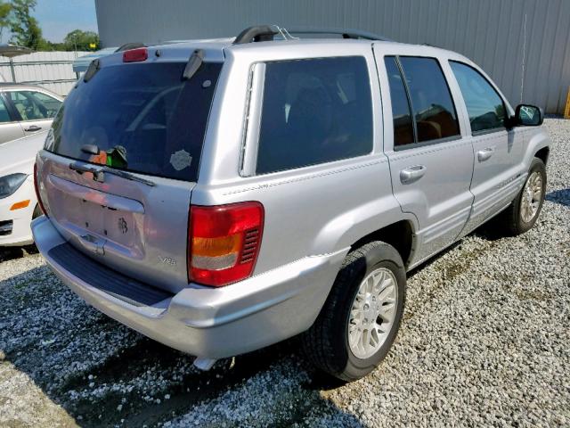 1J4GX58N14C158336 - 2004 JEEP GRAND CHER SILVER photo 4