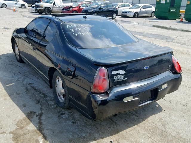 2G1WX12K859277964 - 2005 CHEVROLET MONTE CARL BLACK photo 3