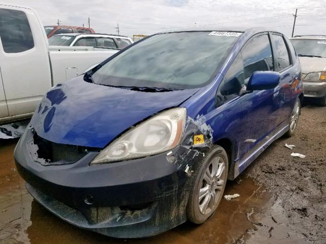 JHMGE87439S011744 - 2009 HONDA FIT SPORT BLUE photo 2