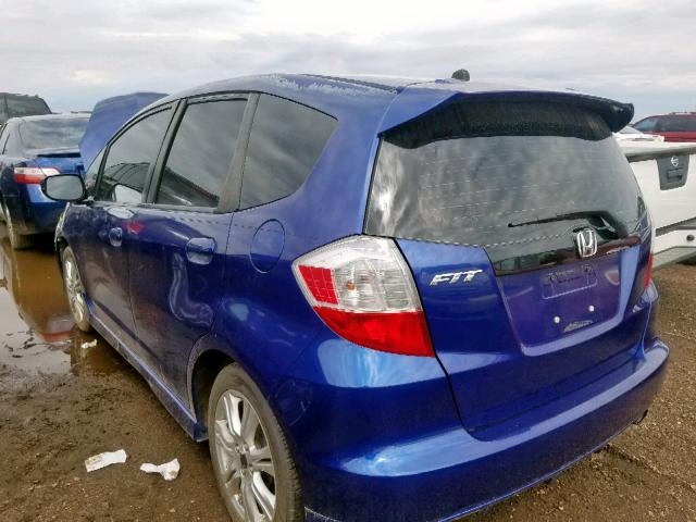 JHMGE87439S011744 - 2009 HONDA FIT SPORT BLUE photo 3