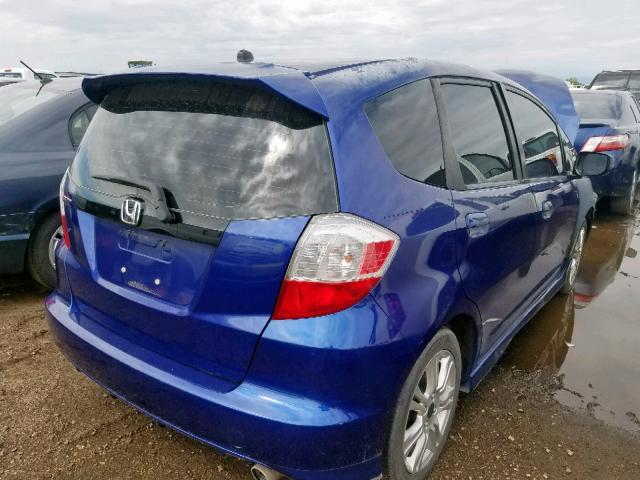 JHMGE87439S011744 - 2009 HONDA FIT SPORT BLUE photo 4