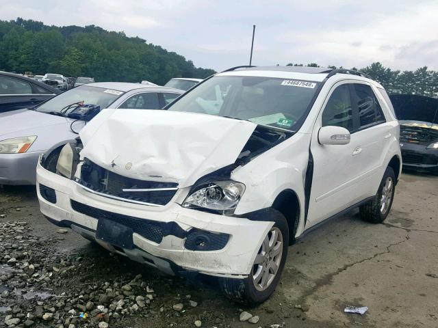 4JGBB86E37A208751 - 2007 MERCEDES-BENZ ML 350 WHITE photo 2