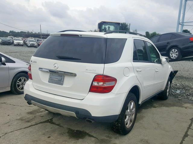 4JGBB86E37A208751 - 2007 MERCEDES-BENZ ML 350 WHITE photo 4