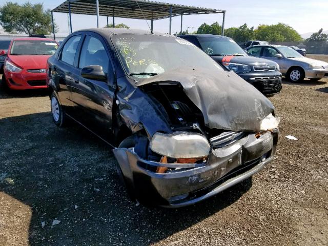 KL1TD566X6B558257 - 2006 CHEVROLET AVEO BASE შავი ფოტო 1