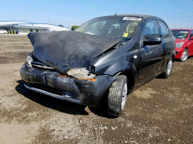 KL1TD566X6B558257 - 2006 CHEVROLET AVEO BASE შავი ფოტო 2