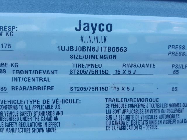 1UJBJ0BN6J1TB0563 - 2018 JAYCO JAYFLIGHT  TWO TONE photo 10